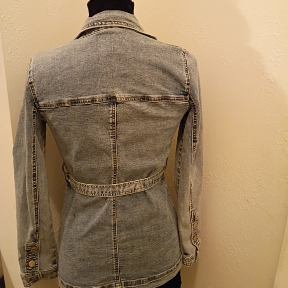 Maurices Light Blue Denim Jacket with Belt - Picture 6 of 6